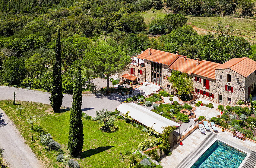 An exclusive villa in an olive grove  